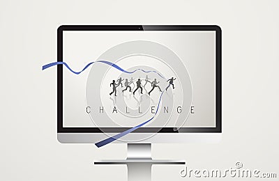 Challenge Development Mission Vector Concept Stock Photo