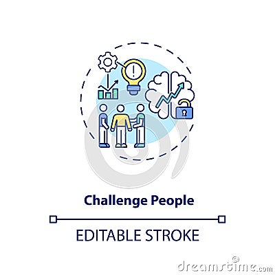Challenge people concept icon Vector Illustration