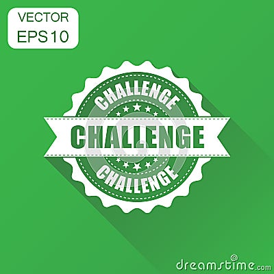 Challenge rubber stamp icon. Business concept challenge stamp pi Vector Illustration