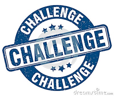 challenge stamp. challenge label. round grunge sign Vector Illustration