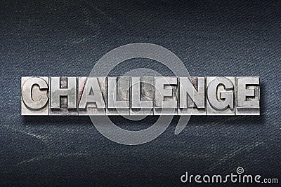 Challenge word den Stock Photo