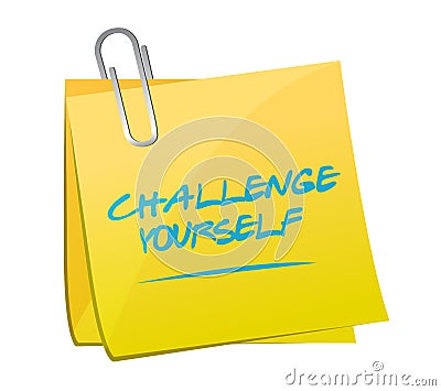 Challenge yourself post message illustration Cartoon Illustration