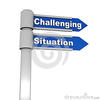 Challenging situation Stock Photo