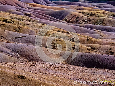 Chamarel Seven Coloured Earths Stock Photo