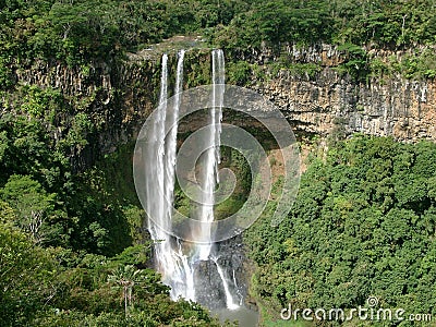 Chamarel waterfall Stock Photo