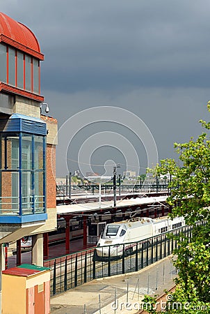 Chamartin train station in Madrid, Spain Editorial Stock Photo