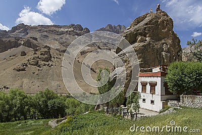 Chamba monastery in Mulbekh, Ladakh Stock Photo