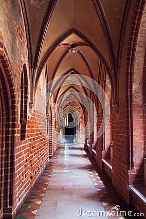 Chamber in greatest Gothic castle in Europe - Malbork Stock Photo