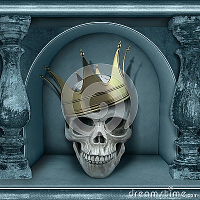 Chamber of Skulls Poster Artwork Original Background Texture Stock Photo