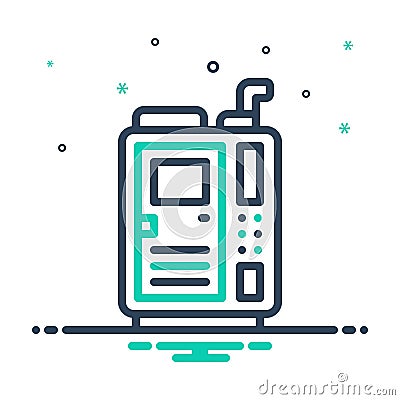 Mix icon for Chambers, generators and power Vector Illustration