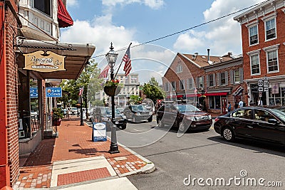 Chambersburg Street in Downtown Gettysburg Editorial Stock Photo