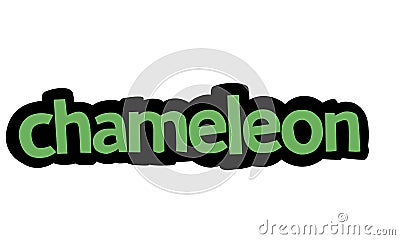 CHAMELEON background writing vector design on white background Vector Illustration