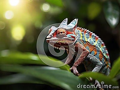 Chameleon in a moment of peace Stock Photo