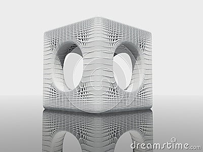 Chamfer cube Stock Photo