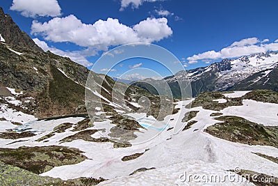 Chamonix High Altitude Lake Stock Photo