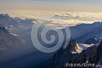 Chamonix Mont Blanc mountain landscape Stock Photo