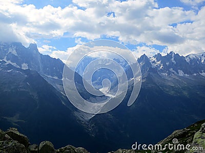 Chamonix in Summer, French Alps Stock Photo