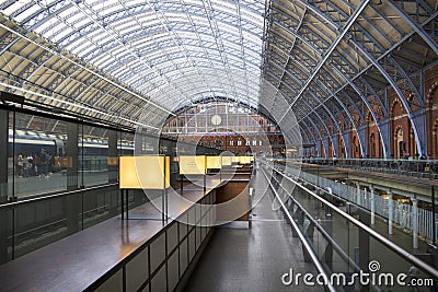 Champagne Bar at St Pancras Station Editorial Stock Photo