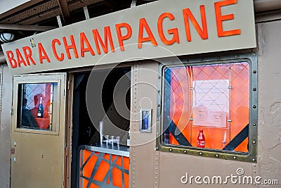 Champagne bar tour eiffel Editorial Stock Photo