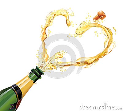 Champagne for celebration Vector Illustration