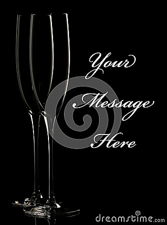 Champagne flutes Stock Photo