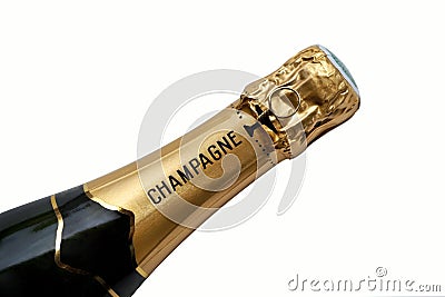 Champagne French bottle Stock Photo