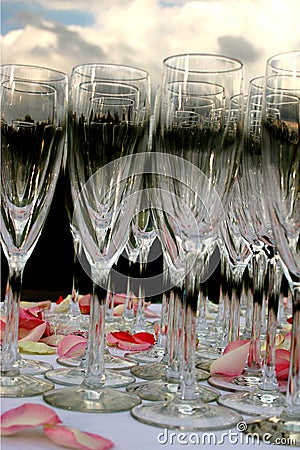 Champagne glases Stock Photo