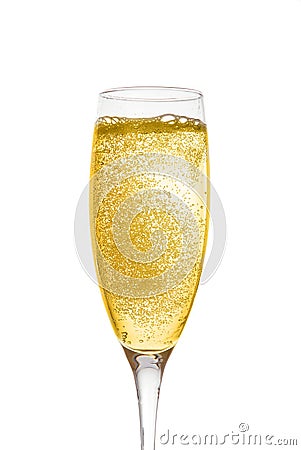 Champagne in glass Stock Photo