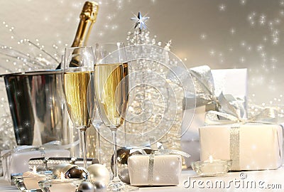 Champagne glasses Stock Photo