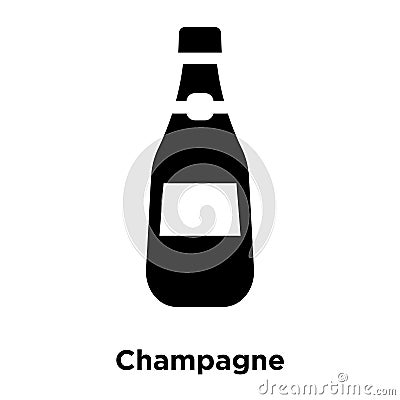 Champagne icon vector isolated on white background, logo concept Vector Illustration