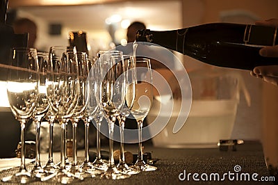 Champagne moment Stock Photo