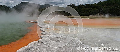 Champagne Pool, Wai-O-Tapu thermal area, Rotorua Stock Photo