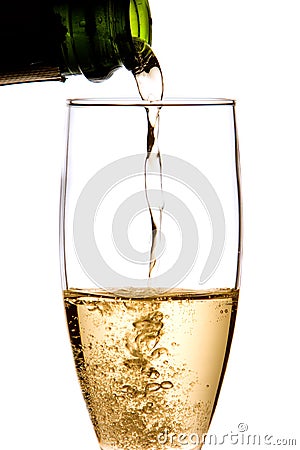 Champagne served on a cup Stock Photo
