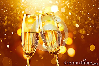 Champagne toast Stock Photo