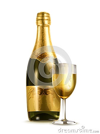 Champagne vector illustration Vector Illustration