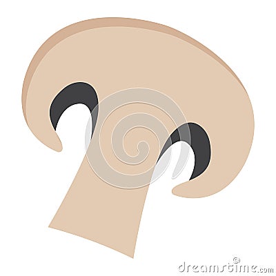 Champignon flat icon, vegetable and mushroom Vector Illustration