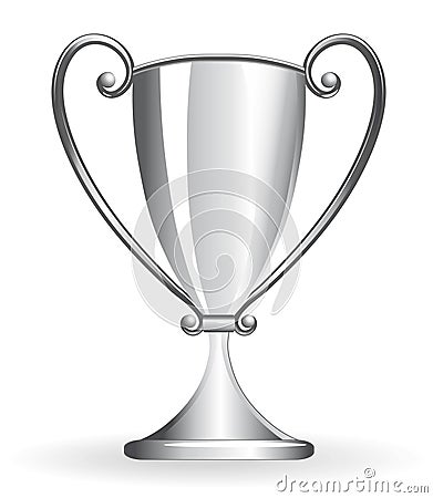 Champion cup - goblet silver Vector Illustration