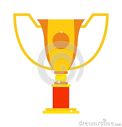 Champion cup vector icon. Vector Illustration