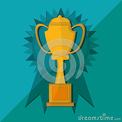 Champion design. winner icon. Colorful illustration Vector Illustration