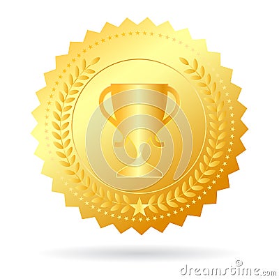 Champion gold medal Vector Illustration