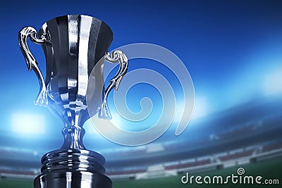 Champion golden trophy cup backgrounds Stock Photo