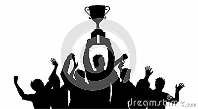 Champion Trophy winners Celebrations Vector Illustration