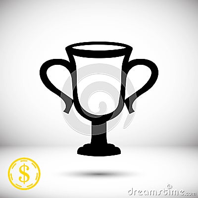 Champions cup icon stock vector illustration flat design Vector Illustration