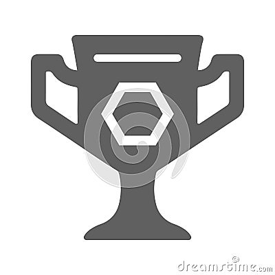 Championship, winning icon. Gray vector graphics Vector Illustration