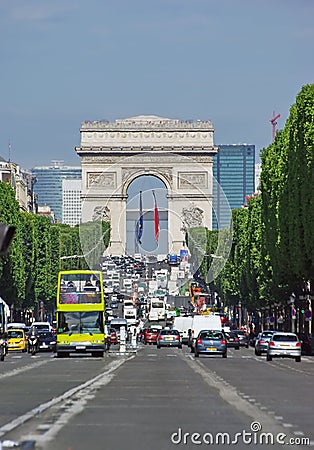 Champs Elysees, Paris Stock Photo