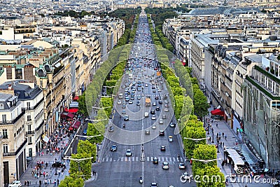 Champs Elysees Stock Photo