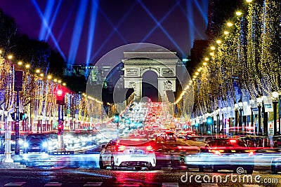 Champs Elysees, Paris, France Editorial Stock Photo