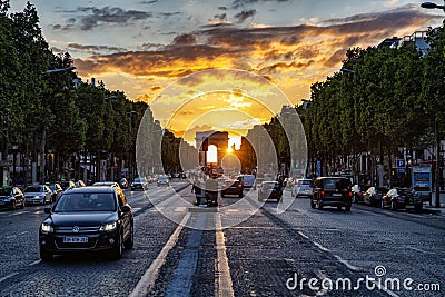 Champs Elysees, paris Editorial Stock Photo