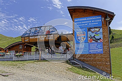 Cable car starting station in Chamrousse Editorial Stock Photo