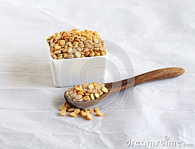 Chana Dal or Split Chickpea Common Indian Food Ingredient Stock Photo